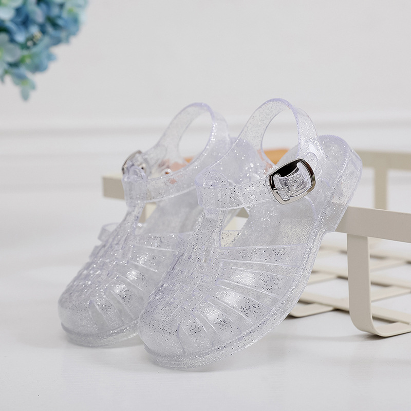 KIDS GIRLS TODDLERS CHILDRENS FLAT SUMMER BEACH JELLY SHOES SANDALS FLIP FLOPS