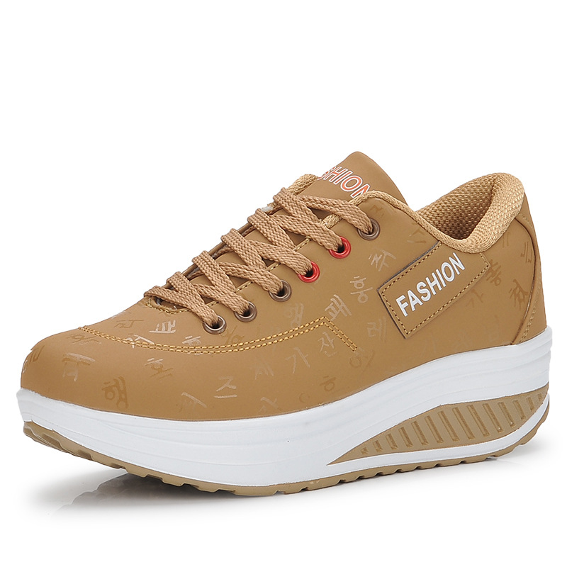 Womens Shape Up Sports Walking Shoes Platform Wedge Toning Gym Fitness Trainers - Picture 9 of 11