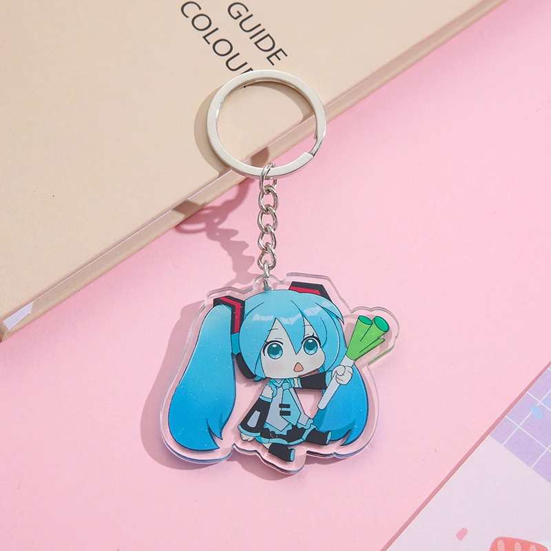 Hatsune Miku Keychain Cartoon Character Ornament Key Bag Pendant Clothing Access - Picture 27 of 33