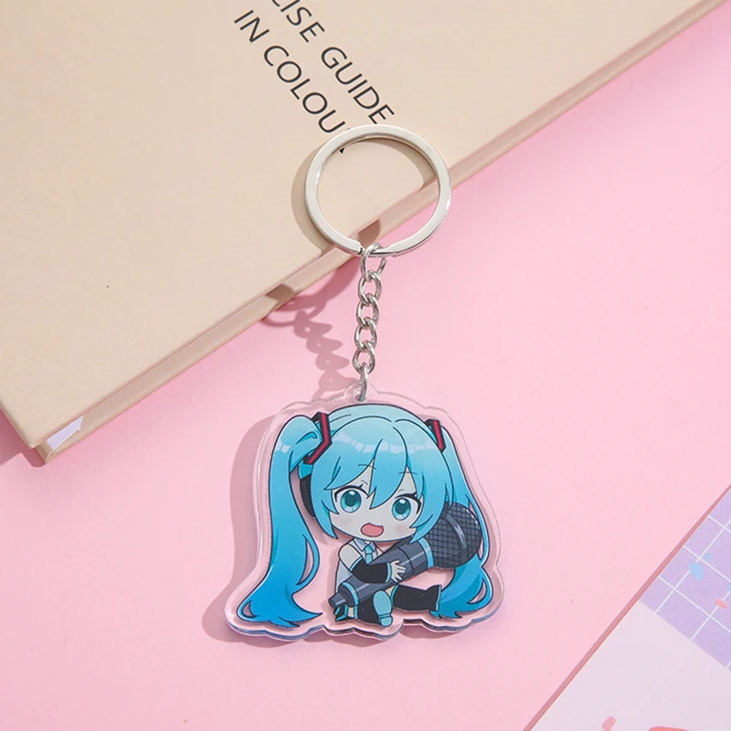 Hatsune Miku Keychain Cartoon Character Ornament Key Bag Pendant Clothing Access - Picture 28 of 33