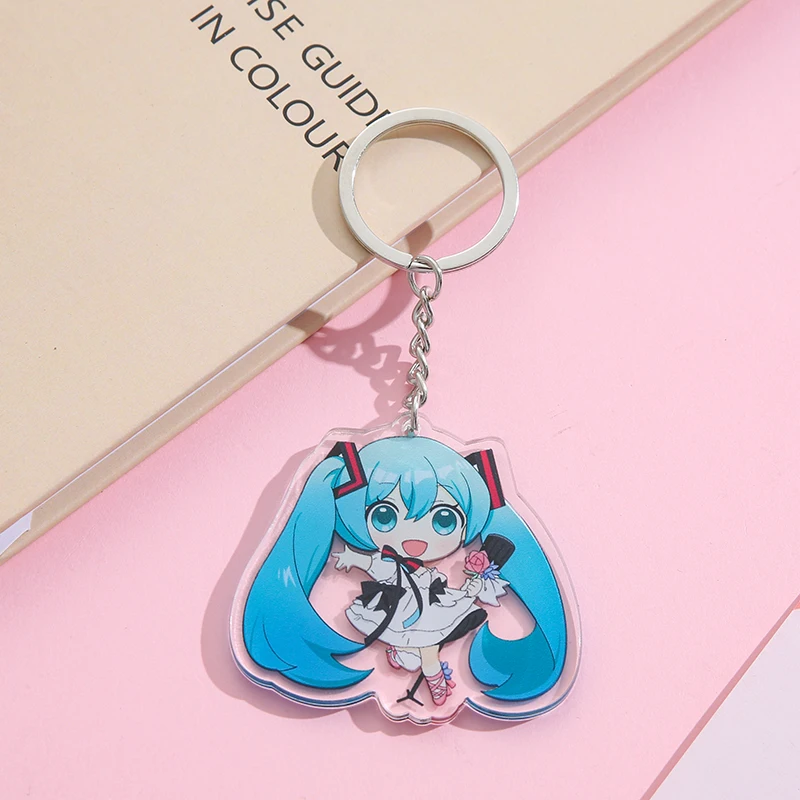 Hatsune Miku Keychain Cartoon Character Ornament Key Bag Pendant Clothing Access - Picture 29 of 33