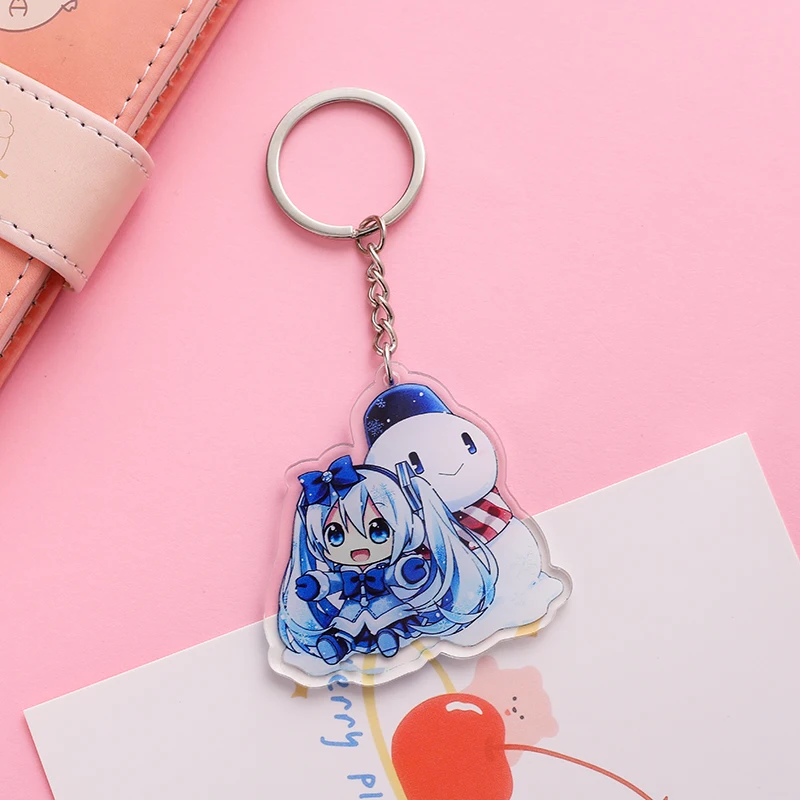 Hatsune Miku Keychain Cartoon Character Ornament Key Bag Pendant Clothing Access - Picture 31 of 33