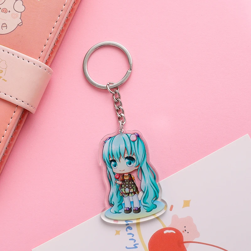 Hatsune Miku Keychain Cartoon Character Ornament Key Bag Pendant Clothing Access - Picture 33 of 33