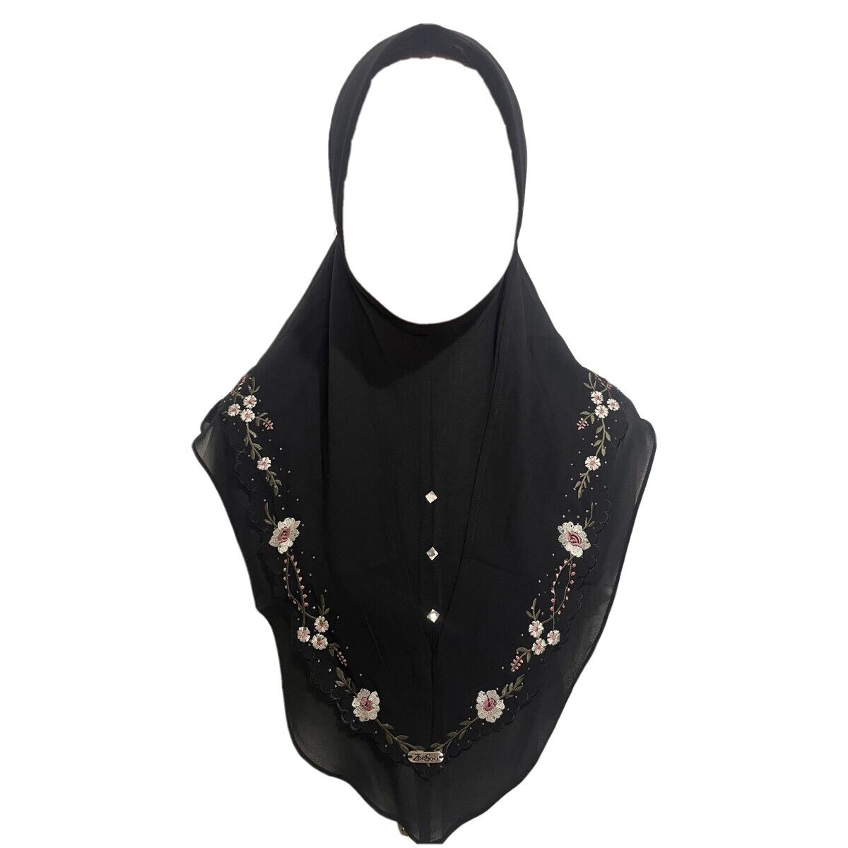 Women Muslim Turban Embroiderty Wear Directly Instant Hijab Arab Khimar Islamic