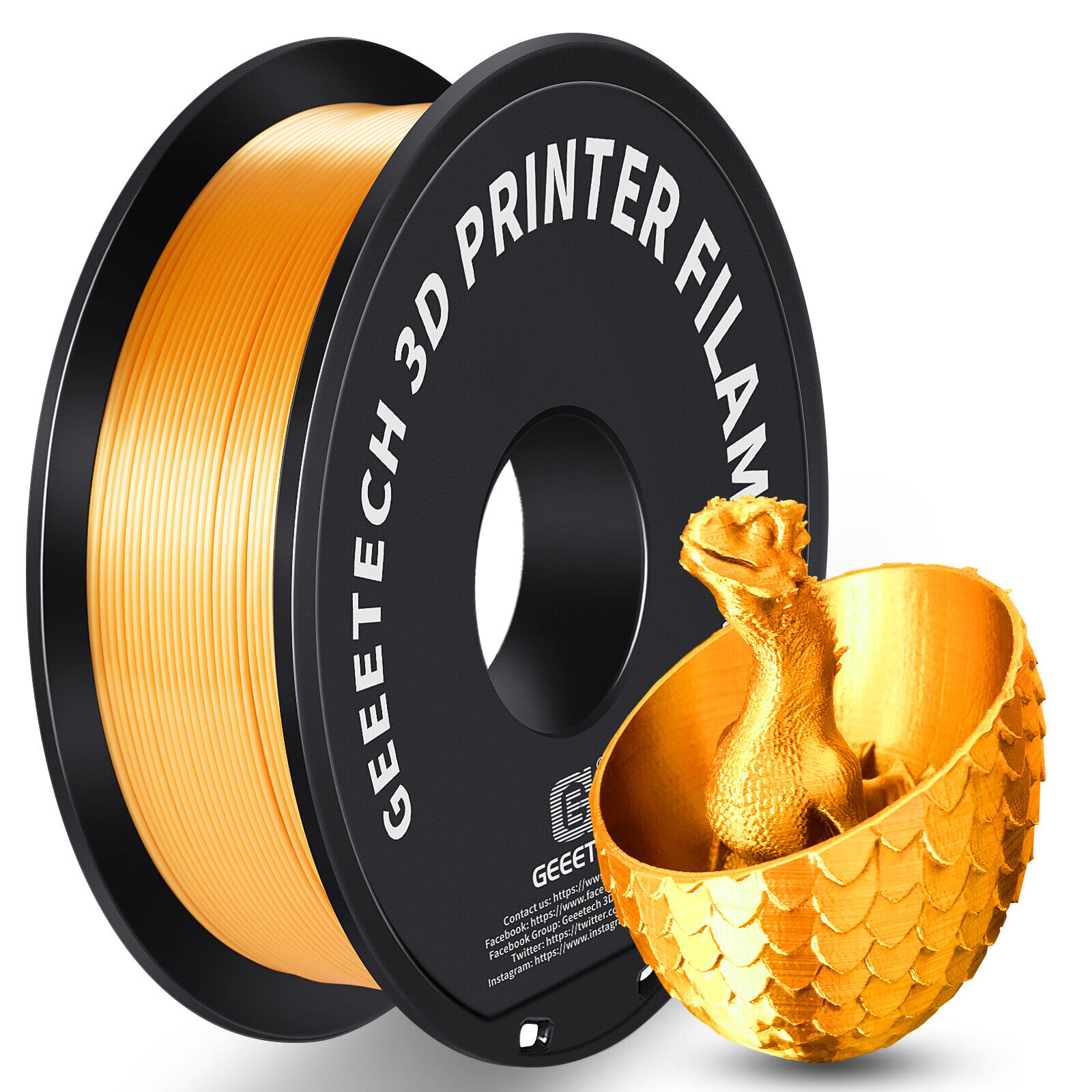 Geeetech 3D Printer Filament Silk PLA 1.75mm 1KG Multicolor For FDM 3D Printer