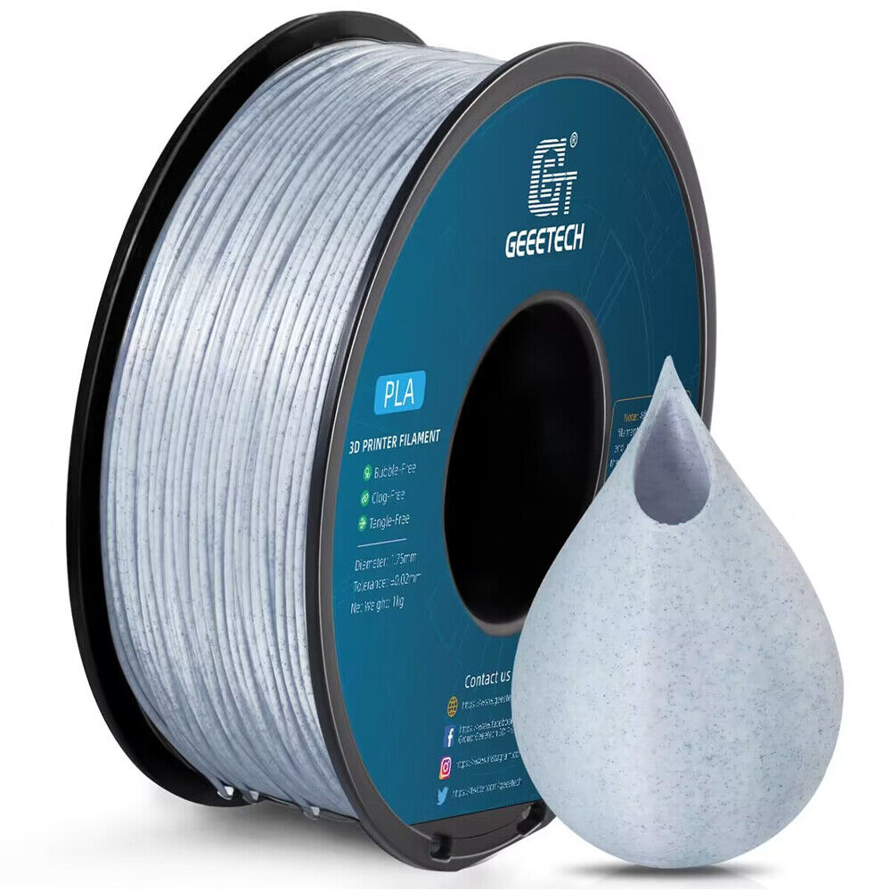 GEEETECH 3D Printer like Marble PLA Filament 1.75mm 1KG Stone Colors Consumables