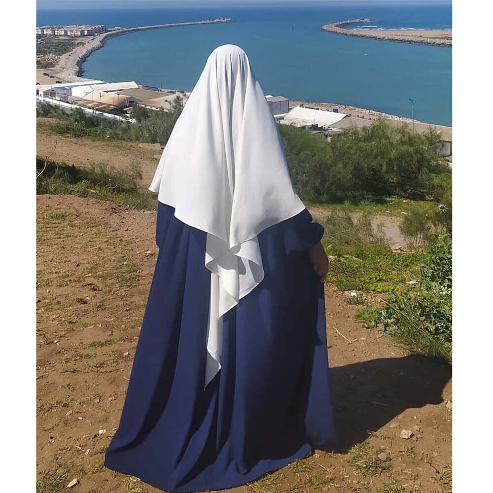 Muslim Women Overhead Large Khimar Scarf Prayer Amira Headscarf Niqab Ramadan - Picture 27 of 52