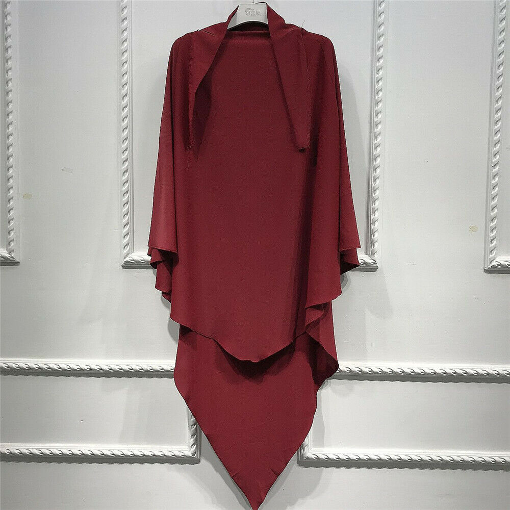 Muslim Women Overhead Large Khimar Scarf Prayer Amira Headscarf Niqab Ramadan - Picture 31 of 52