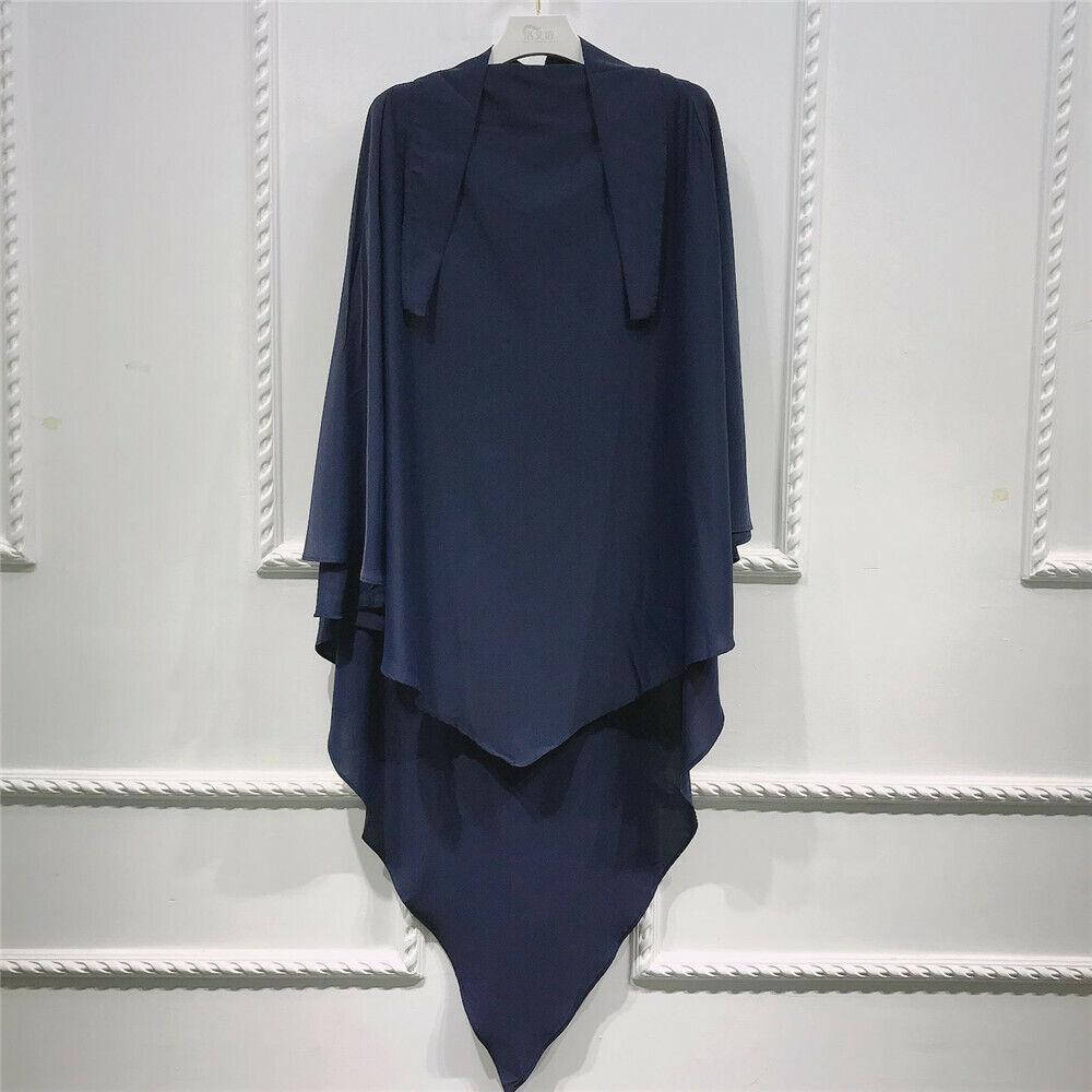 Muslim Women Overhead Large Khimar Scarf Prayer Amira Headscarf Niqab Ramadan - Picture 32 of 52