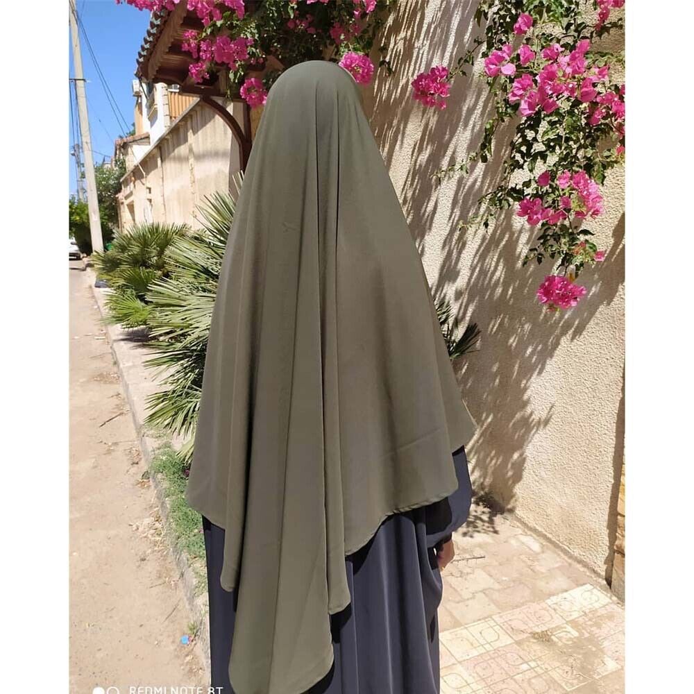 Muslim Women Overhead Large Khimar Scarf Prayer Amira Headscarf Niqab Ramadan - Picture 33 of 52