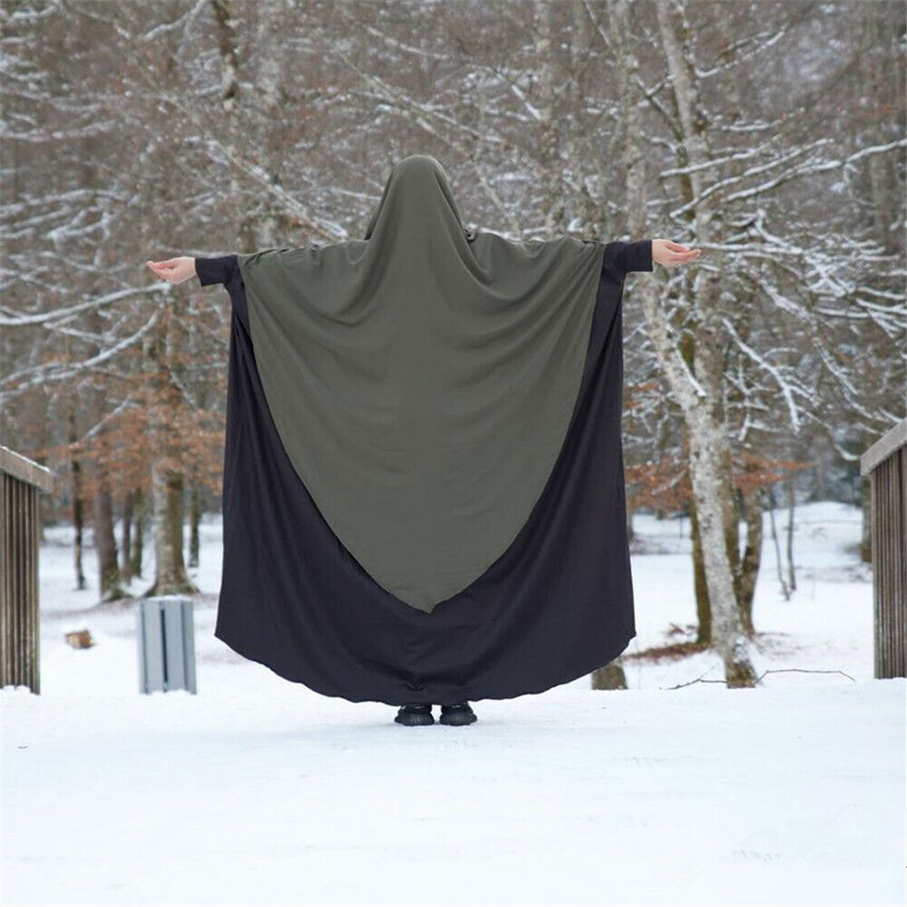 Muslim Women Overhead Large Khimar Scarf Prayer Amira Headscarf Niqab Ramadan - Picture 35 of 52
