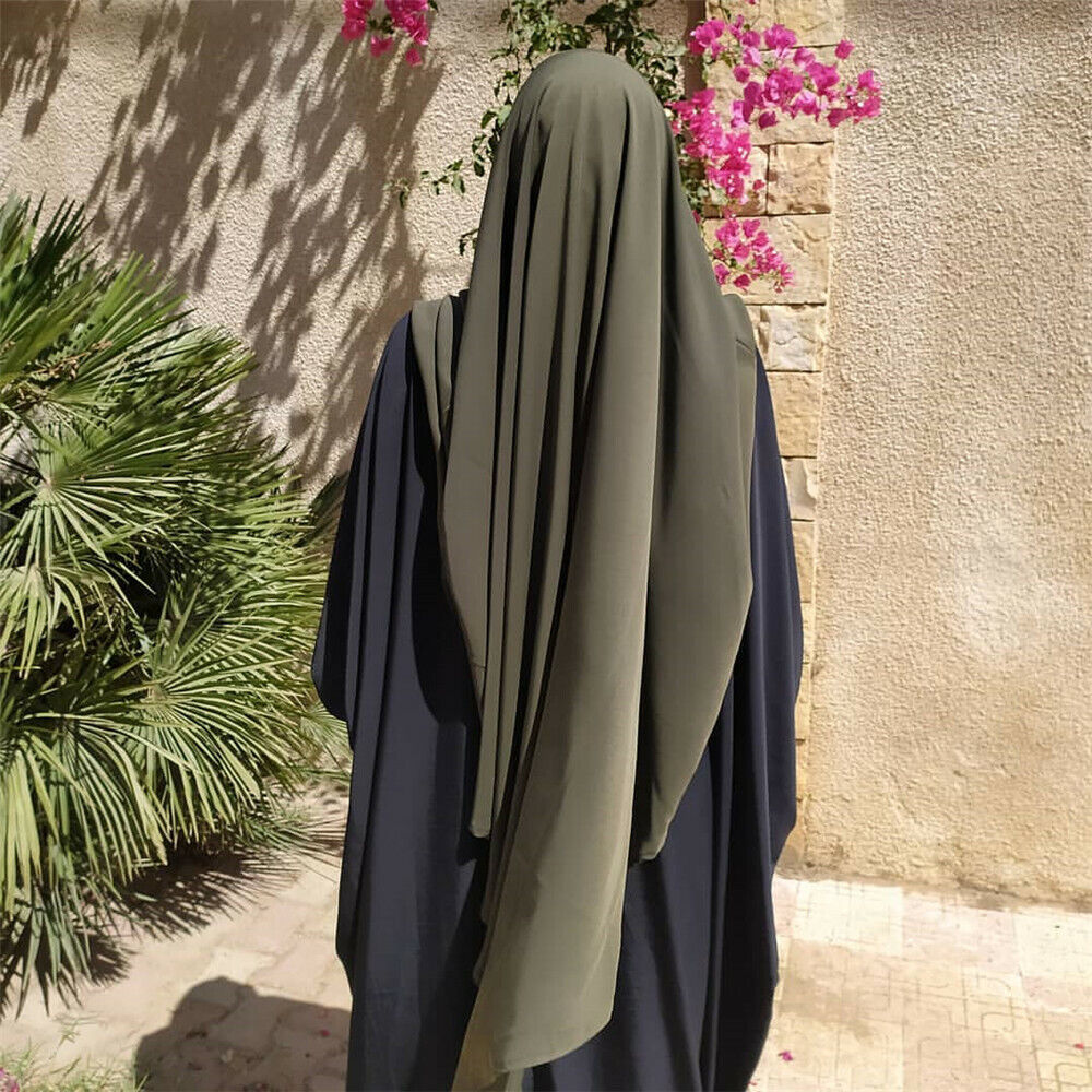 Muslim Women Overhead Large Khimar Scarf Prayer Amira Headscarf Niqab Ramadan - Picture 36 of 52