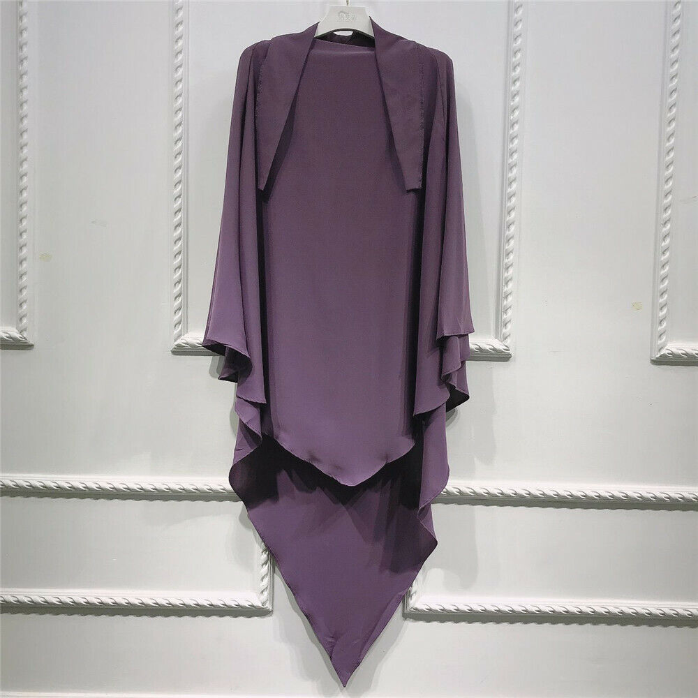 Muslim Women Overhead Large Khimar Scarf Prayer Amira Headscarf Niqab Ramadan - Picture 37 of 52