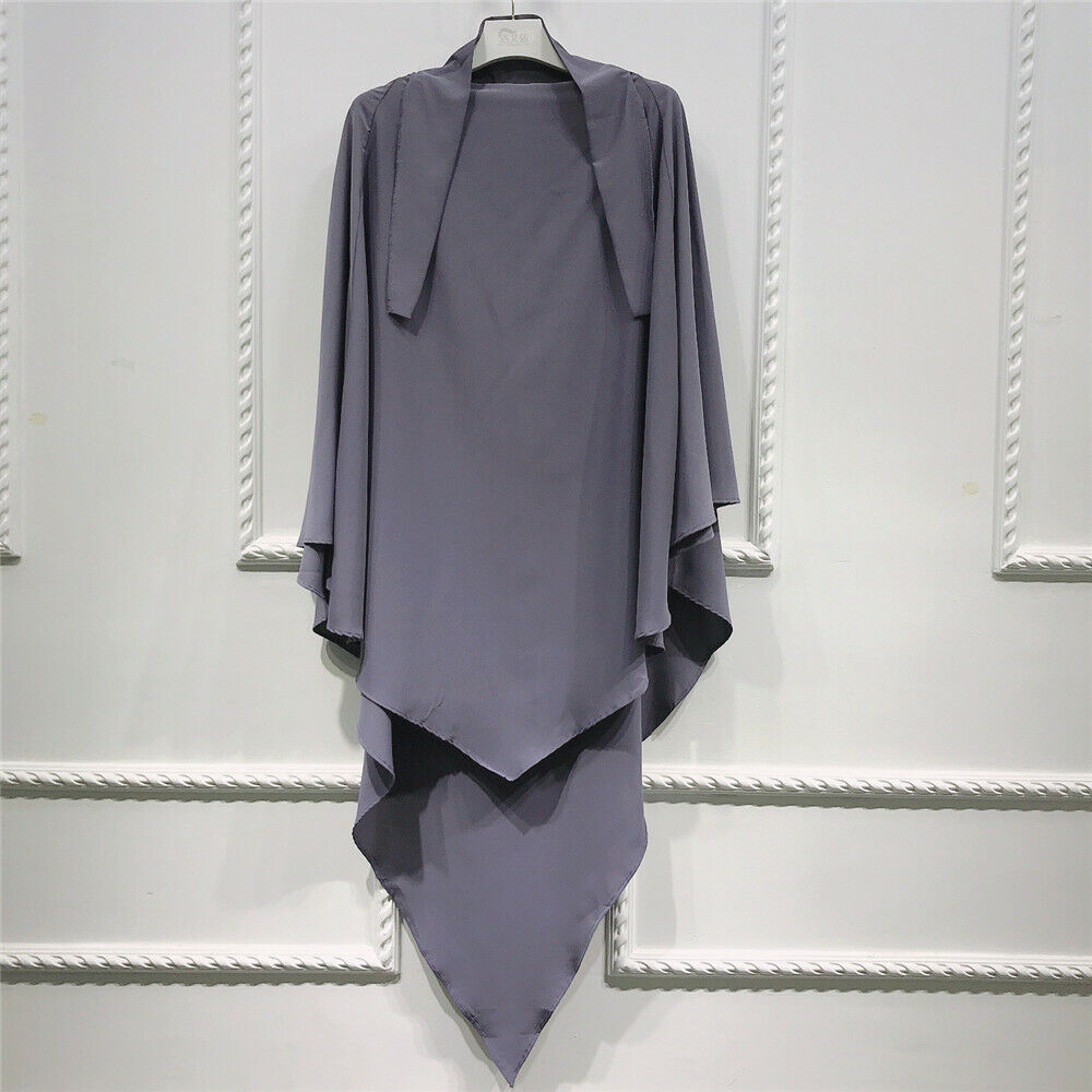 Muslim Women Overhead Large Khimar Scarf Prayer Amira Headscarf Niqab Ramadan - Picture 39 of 52