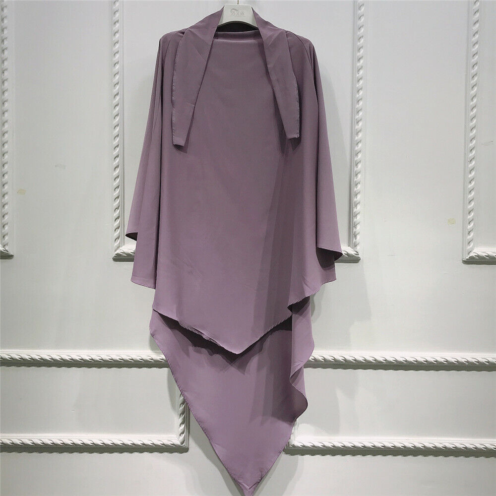 Muslim Women Overhead Large Khimar Scarf Prayer Amira Headscarf Niqab Ramadan - Picture 40 of 52