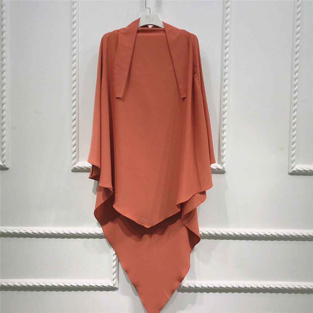 Muslim Women Overhead Large Khimar Scarf Prayer Amira Headscarf Niqab Ramadan - Picture 41 of 52