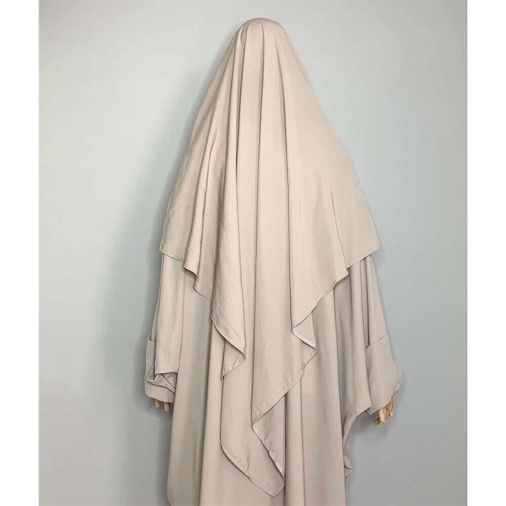 Muslim Women Overhead Large Khimar Scarf Prayer Amira Headscarf Niqab Ramadan - Picture 43 of 52