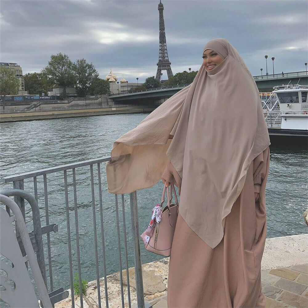 Muslim Women Overhead Large Khimar Scarf Prayer Amira Headscarf Niqab Ramadan - Picture 45 of 52