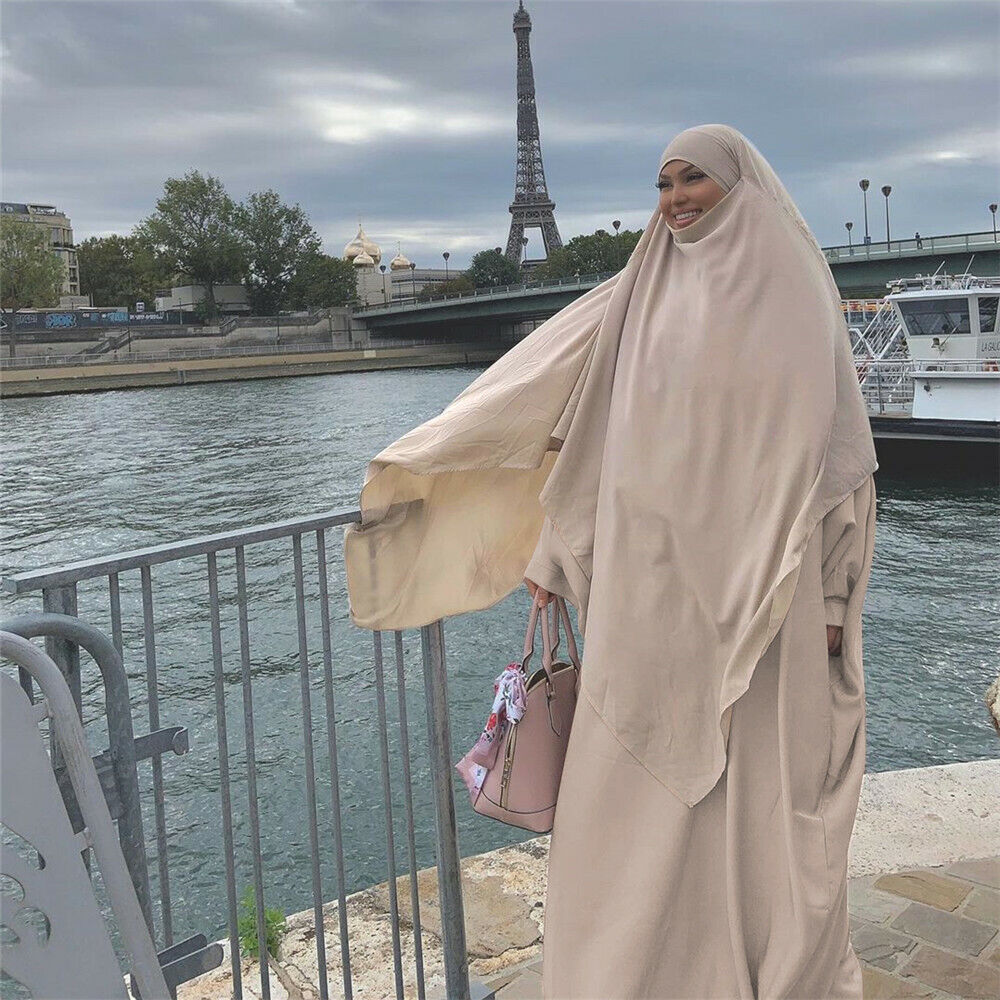 Muslim Women Overhead Large Khimar Scarf Prayer Amira Headscarf Niqab Ramadan - Picture 46 of 52