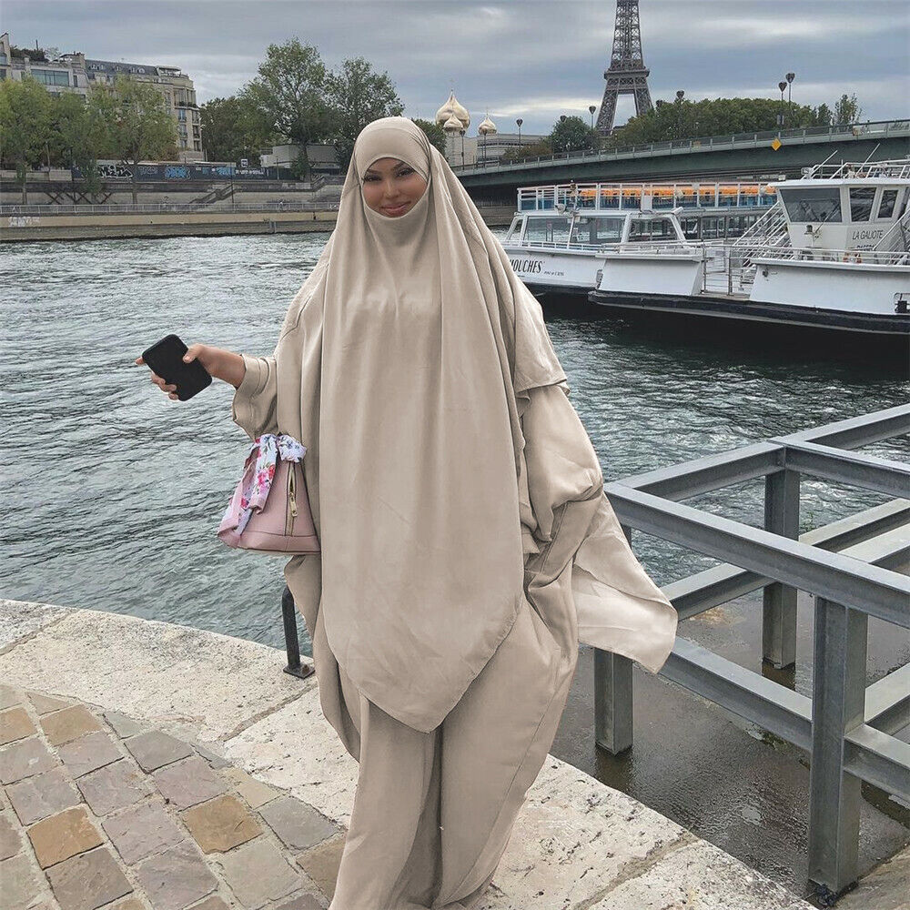Muslim Women Overhead Large Khimar Scarf Prayer Amira Headscarf Niqab Ramadan - Picture 47 of 52