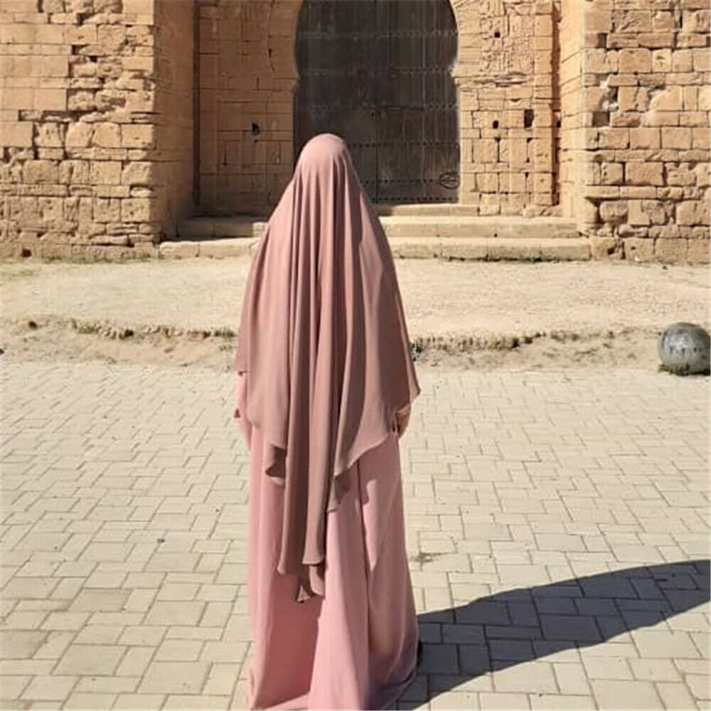 Muslim Women Overhead Large Khimar Scarf Prayer Amira Headscarf Niqab Ramadan - Picture 48 of 52