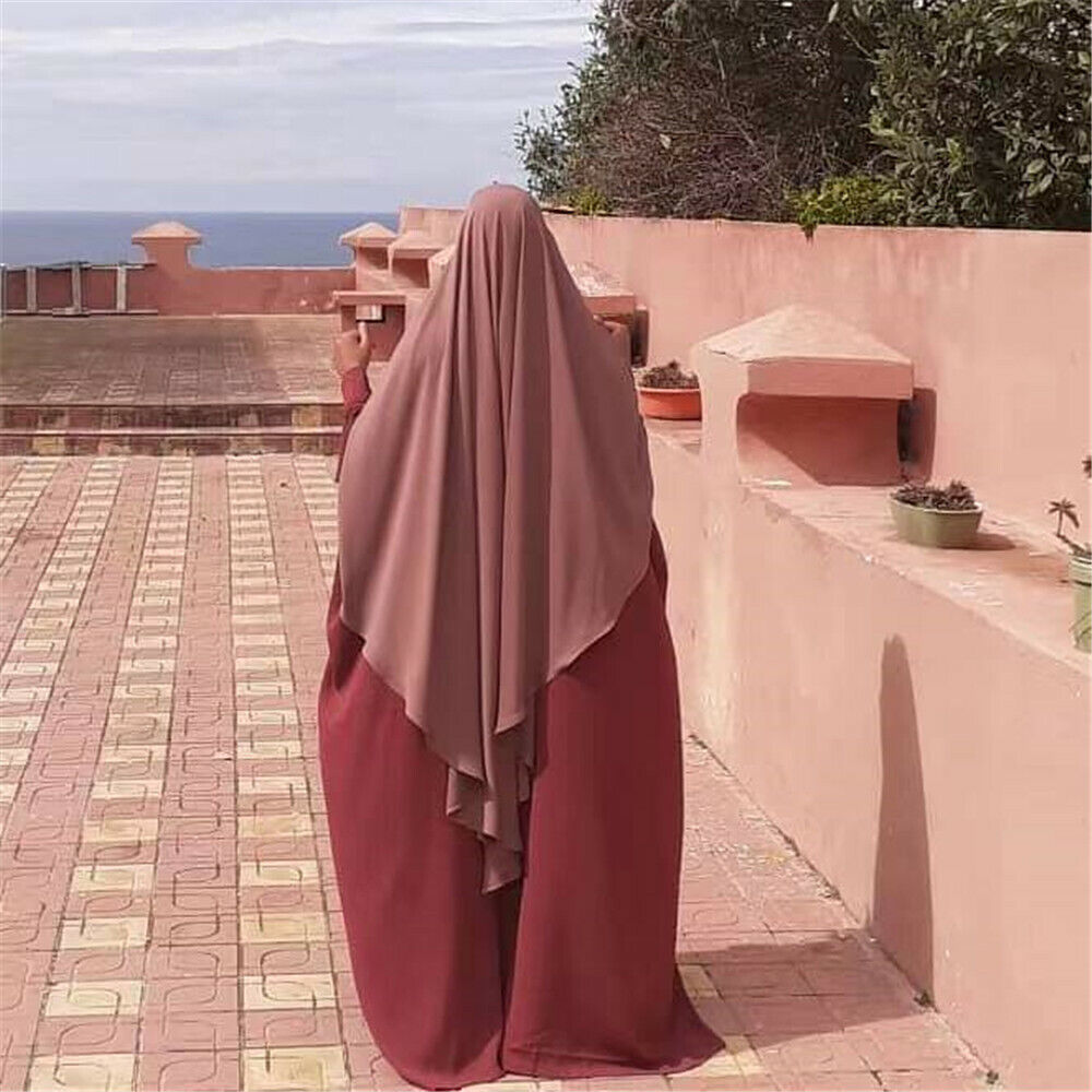 Muslim Women Overhead Large Khimar Scarf Prayer Amira Headscarf Niqab Ramadan - Picture 51 of 52
