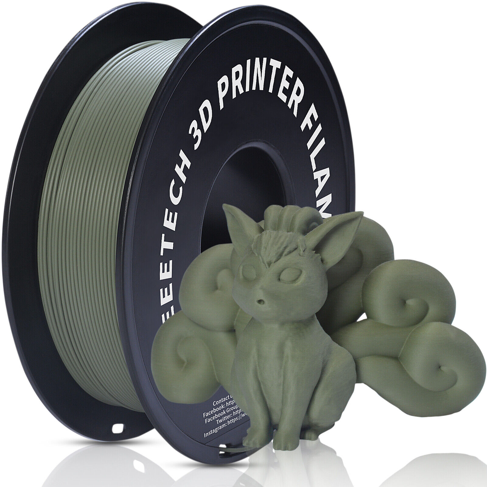 Geeetech 3D Printer Filament PLA 1.75mm 1kg/Spool Matte Color Frosted Texture US