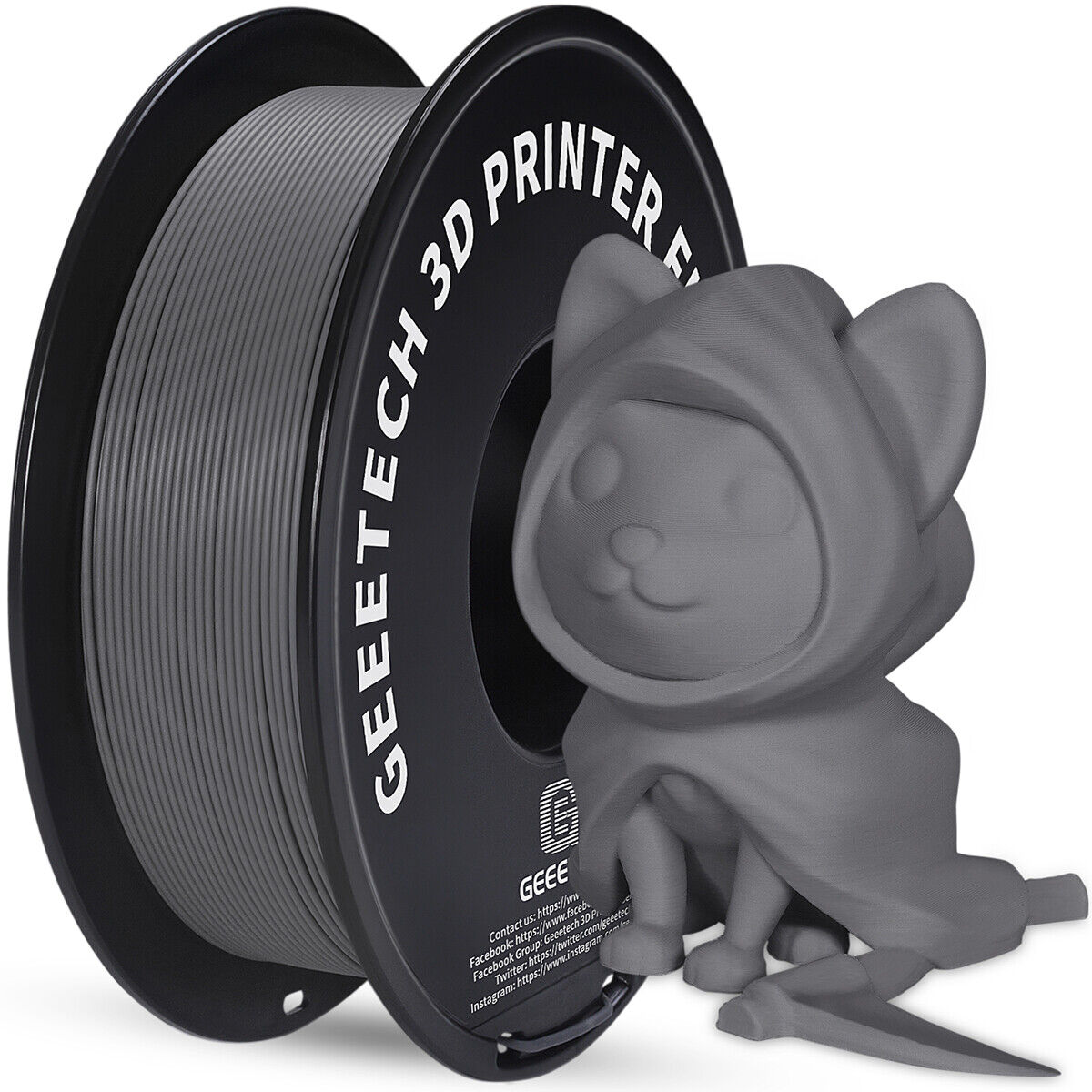 Geeetech 3D Printer Filament PLA 1.75mm 1kg/Spool Matte Color Frosted Texture US