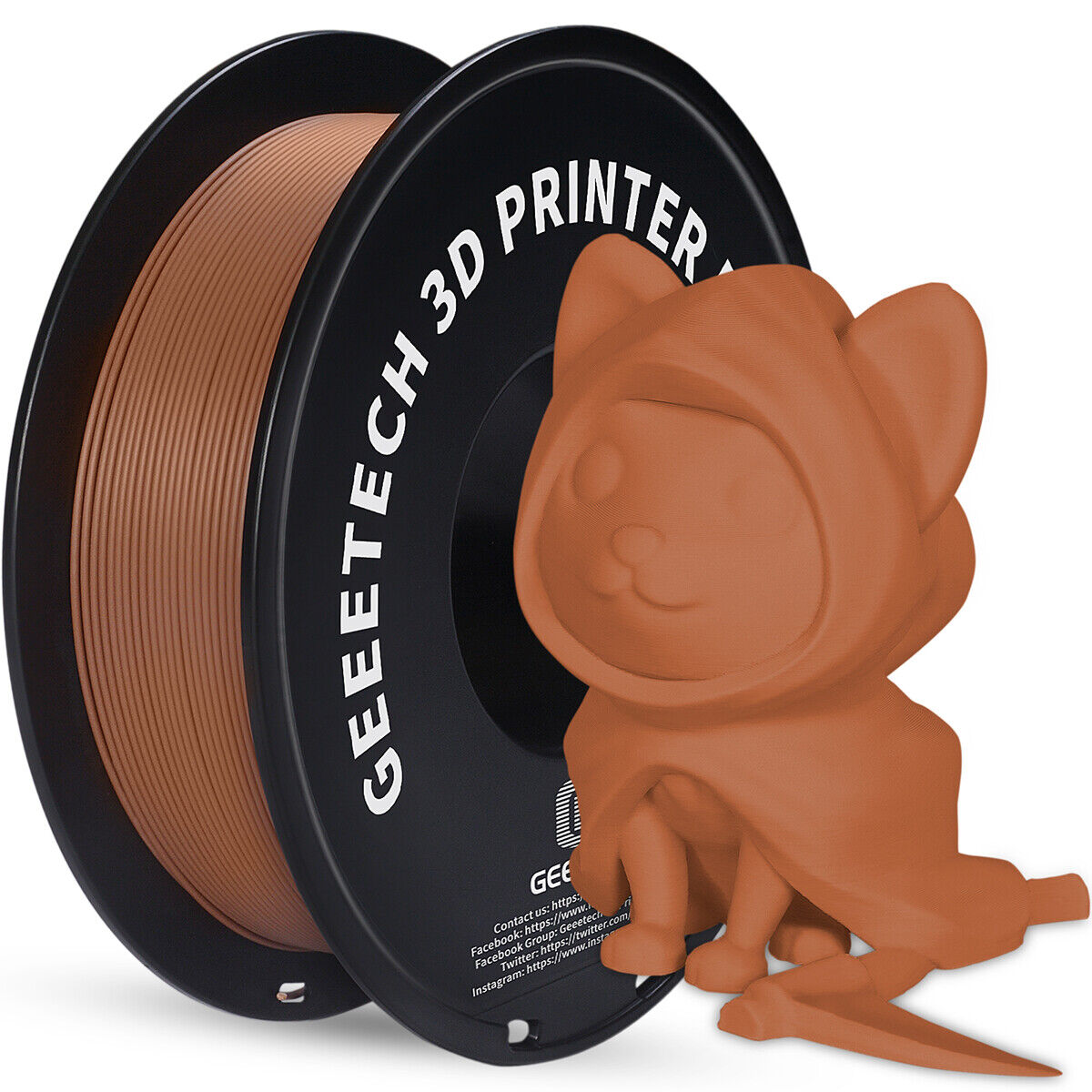 Geeetech 3D Printer Filament PLA 1.75mm 1kg/Spool Matte Color Frosted Texture US