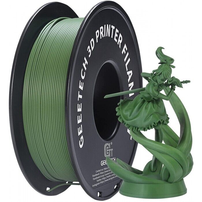 Geeetech 3D Printer Filament PLA 1.75mm 1kg/Spool Matte Color Frosted Texture US