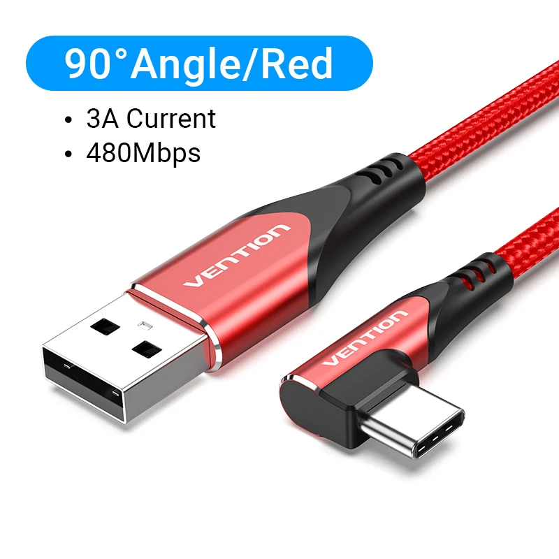 USB Type C Cable 3A 90 Angle Charger Cable Fast Charge Game for Samsung Phone - Picture 13 of 14