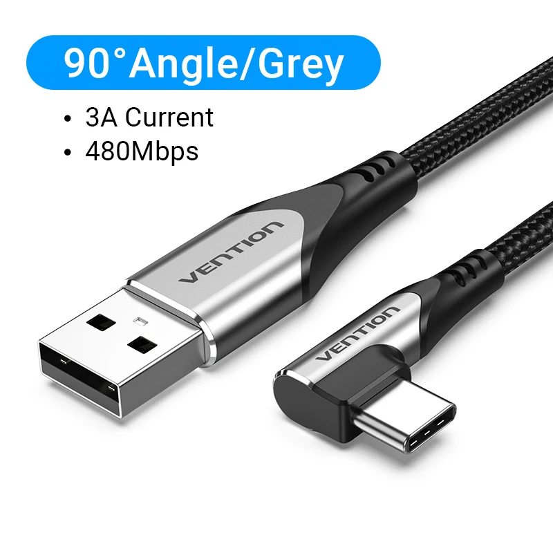 USB Type C Cable 3A 90 Angle Charger Cable Fast Charge Game for Samsung Phone - Picture 14 of 14