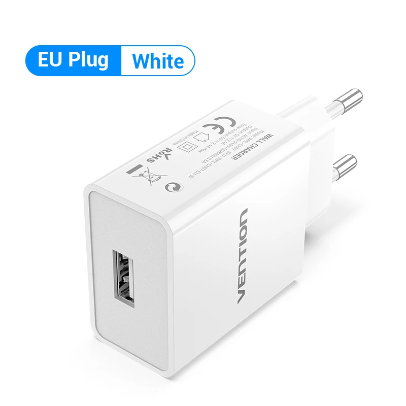 Cargador USB 12W Enchufe UE Adaptador Cargador de Pared Rápido para Samsung iPhone 11 8 7 Max - Imagen 8 de 10