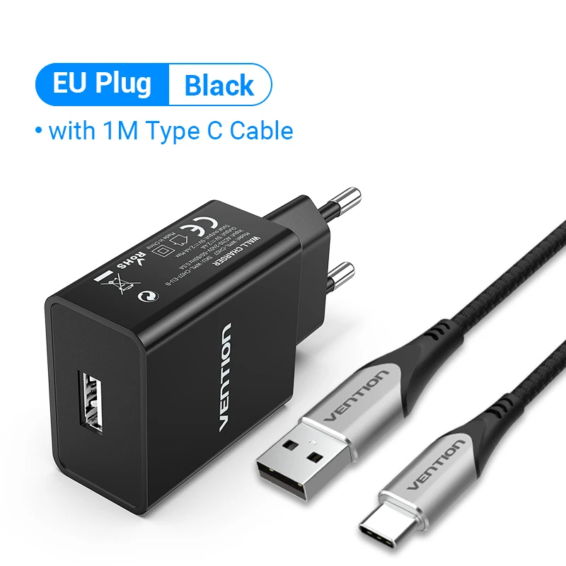 Cargador USB 12W Enchufe UE Adaptador Cargador de Pared Rápido para Samsung iPhone 11 8 7 Max - Imagen 9 de 10