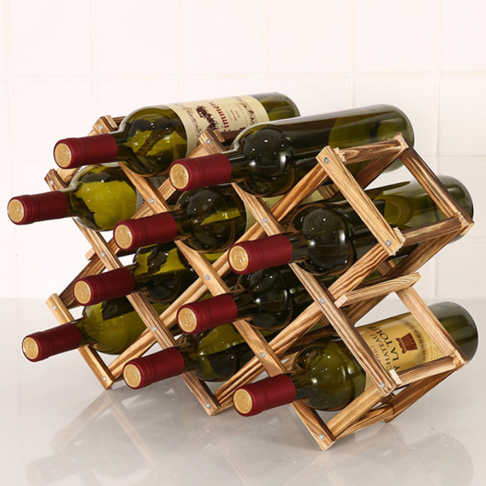 Stackable Wine Cellar Racks Natural Wine Rack Storage Shelf for Kitchen Cabinets