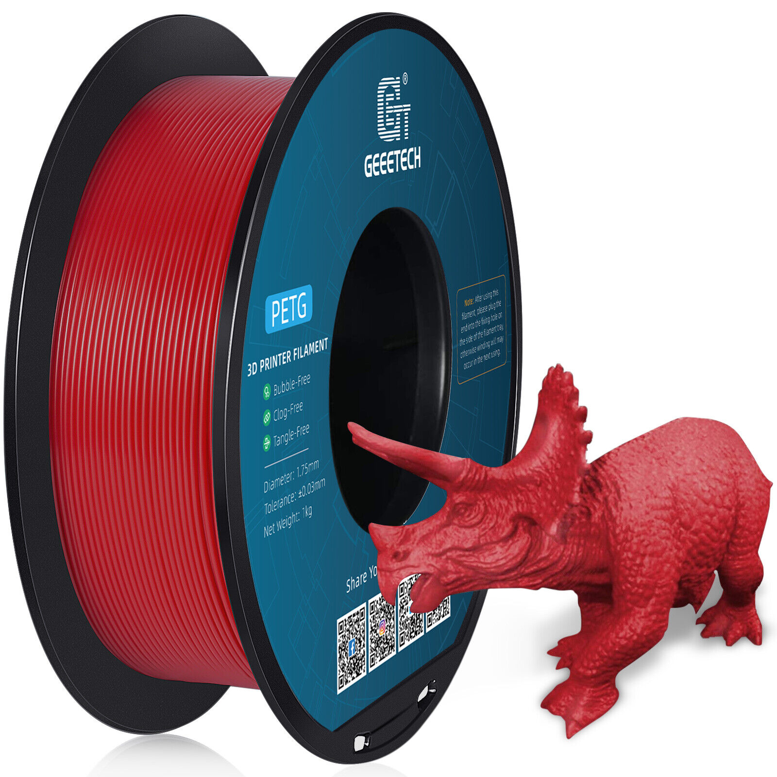 【Buy 3 Get 1 Free,Add 4】GEEETECH 3D Printer Filament PLA/ABS+/PETG/TPU 1.75mm1KG