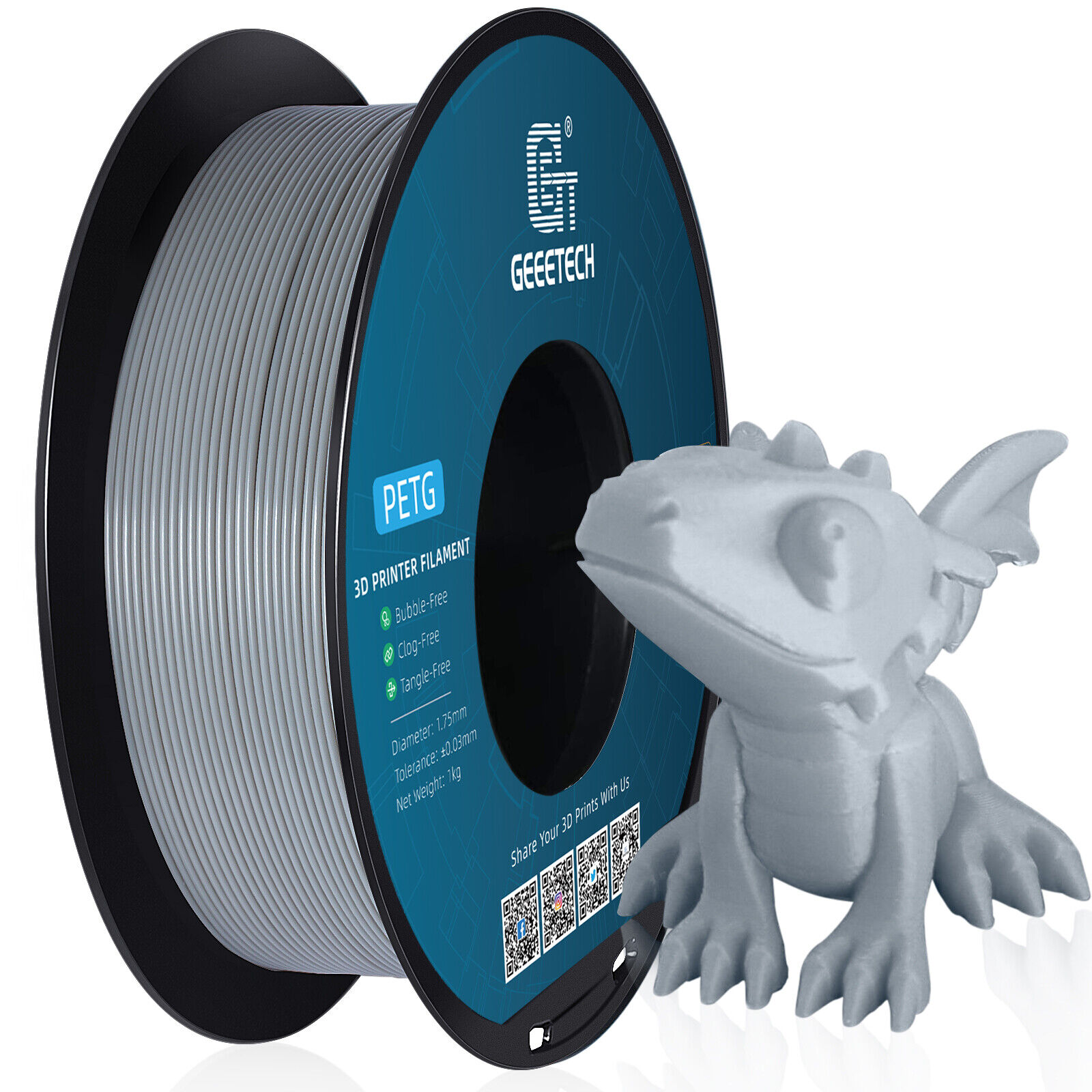 【Buy 3 Get 1 Free,Add 4】GEEETECH 3D Printer Filament PLA/ABS+/PETG/TPU 1.75mm1KG