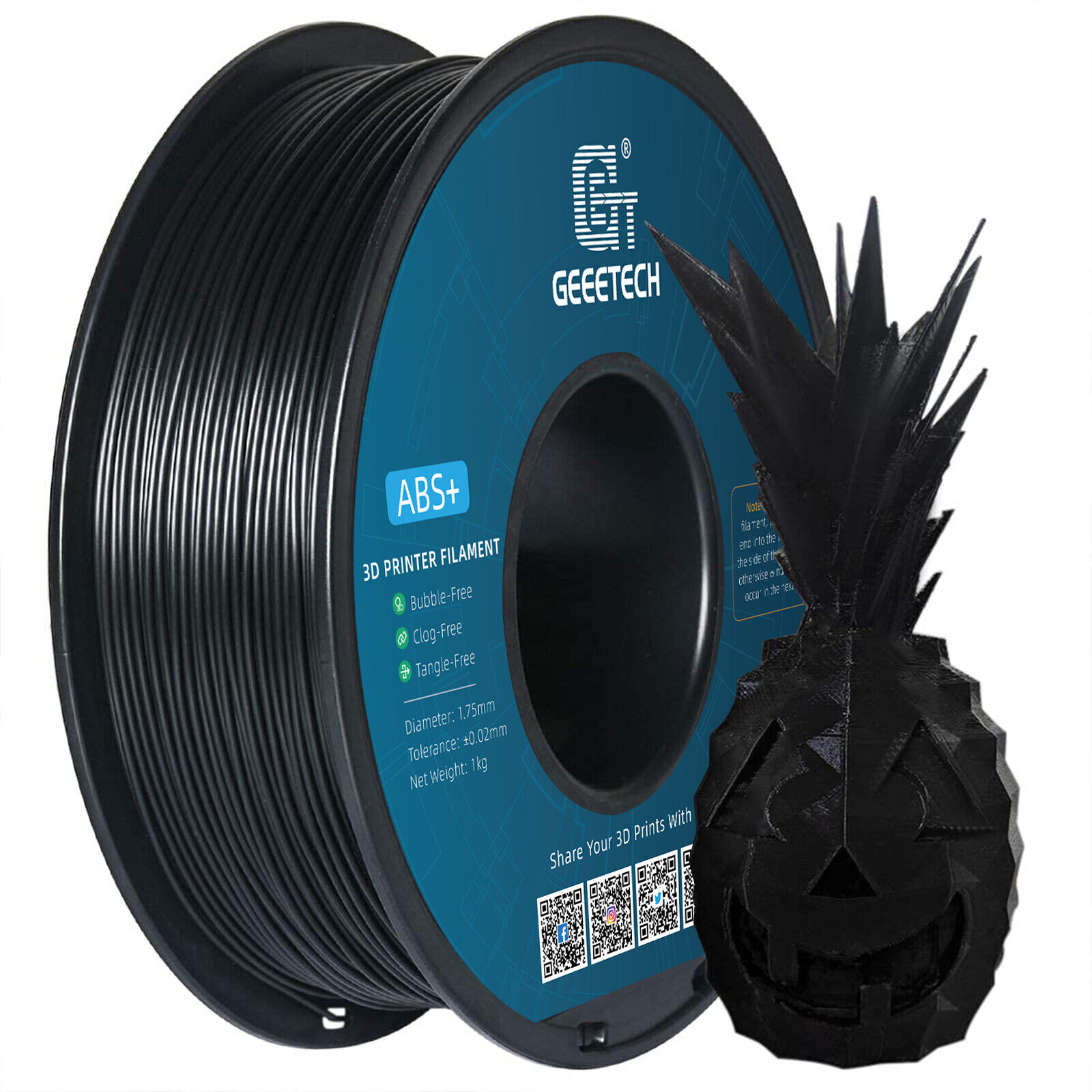 【Buy 3 Get 1 Free,Add 4】GEEETECH 3D Printer Filament PLA/ABS+/PETG/TPU 1.75mm1KG