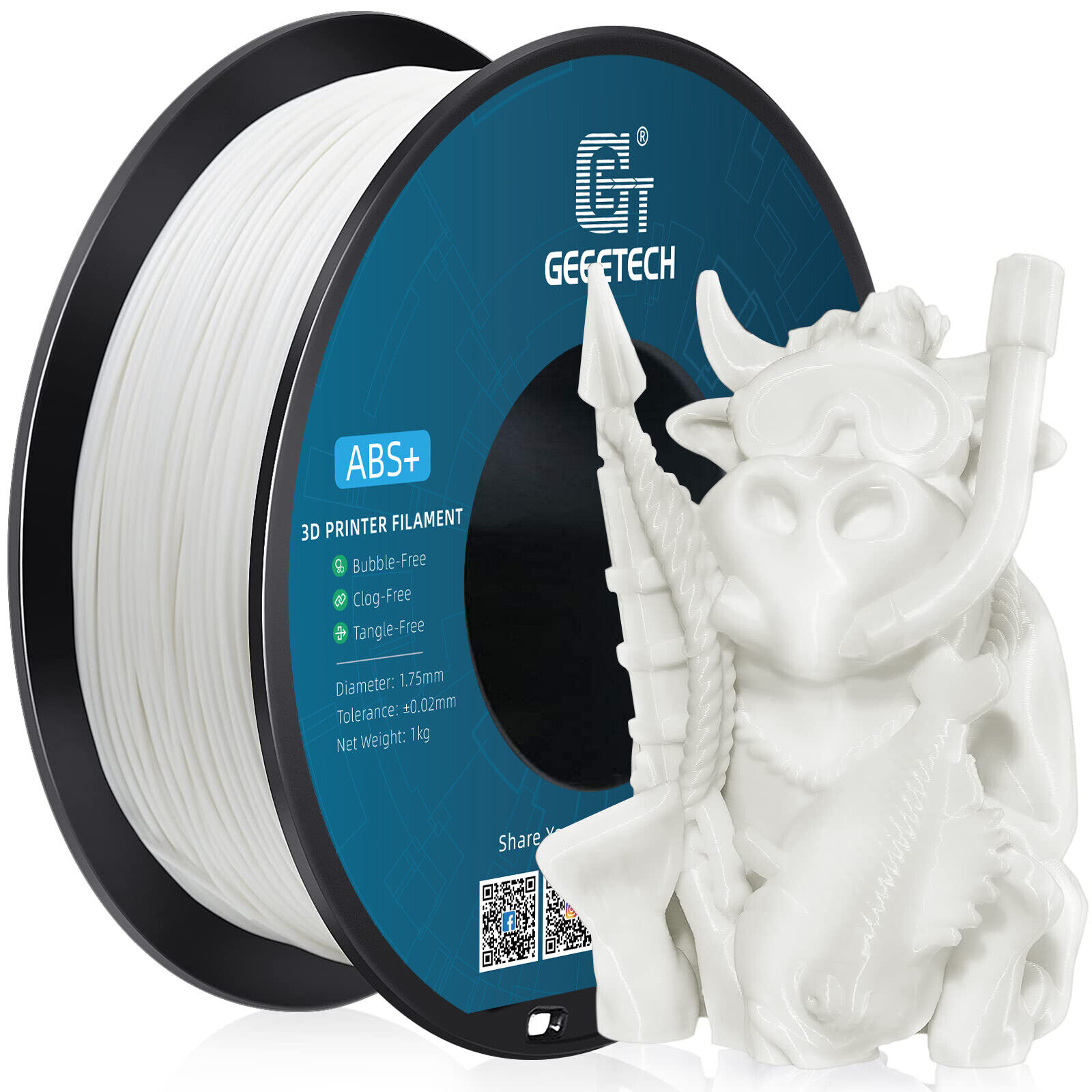 【Buy 3 Get 1 Free,Add 4】GEEETECH 3D Printer Filament PLA/ABS+/PETG/TPU 1.75mm1KG