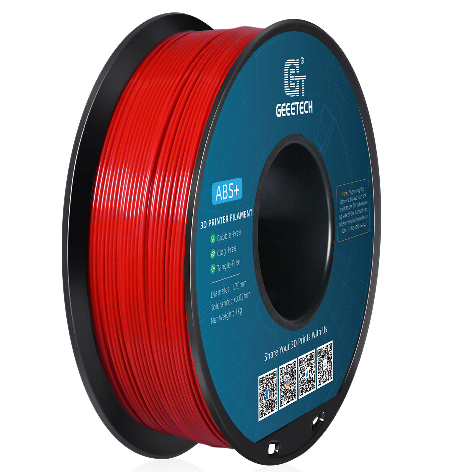 【Buy 3 Get 1 Free,Add 4】GEEETECH 3D Printer Filament PLA/ABS+/PETG/TPU 1.75mm1KG