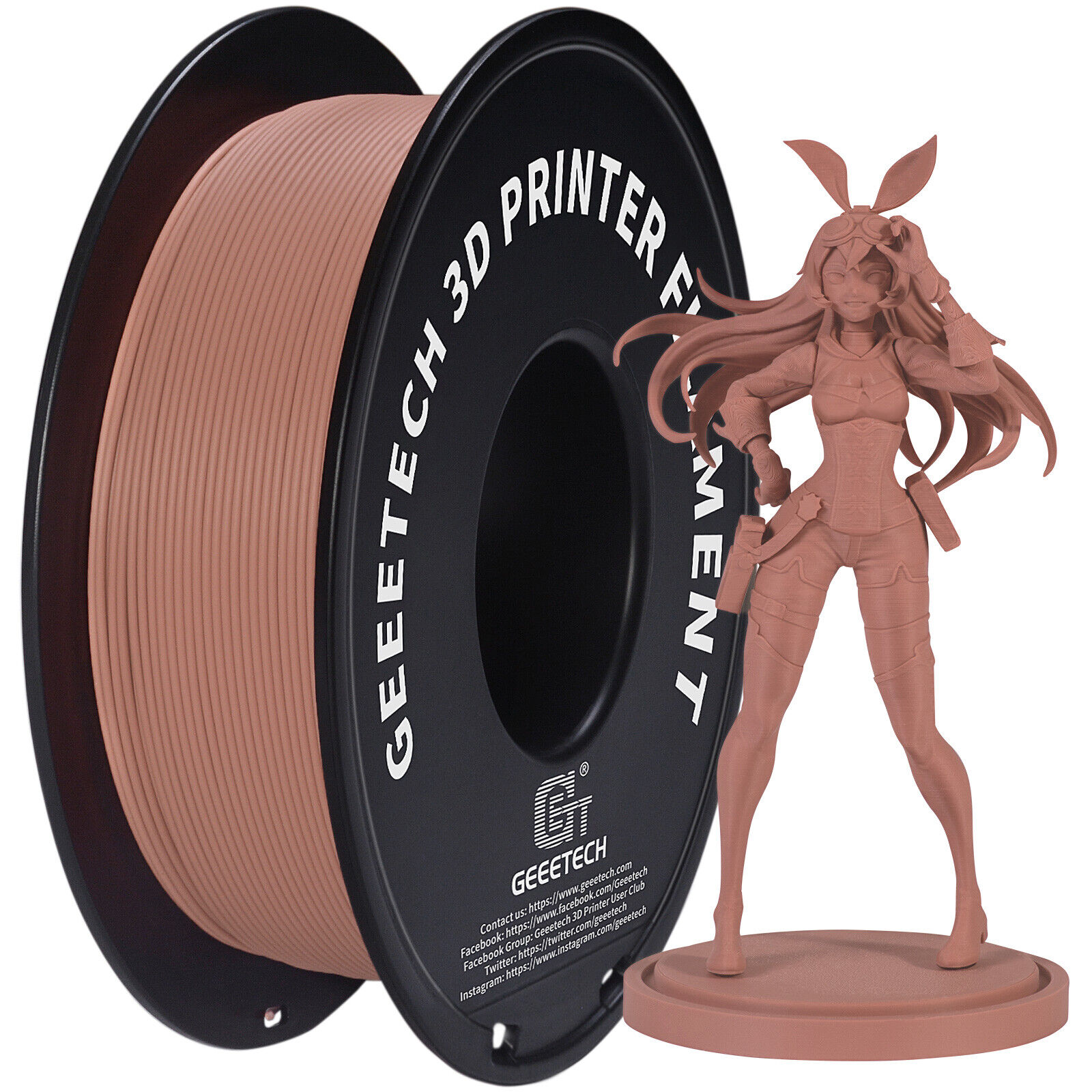 【Buy 3 Get 1 Free,Add 4】GEEETECH 3D Printer Filament PLA/ABS+/PETG/TPU 1.75mm1KG