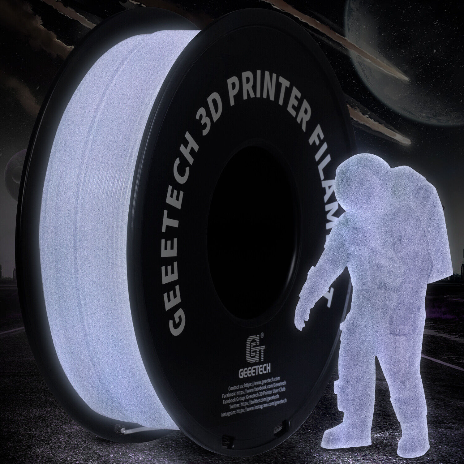 【Buy 3 Get 1 Free,Add 4】GEEETECH 3D Printer Filament PLA/ABS+/PETG/TPU 1.75mm1KG