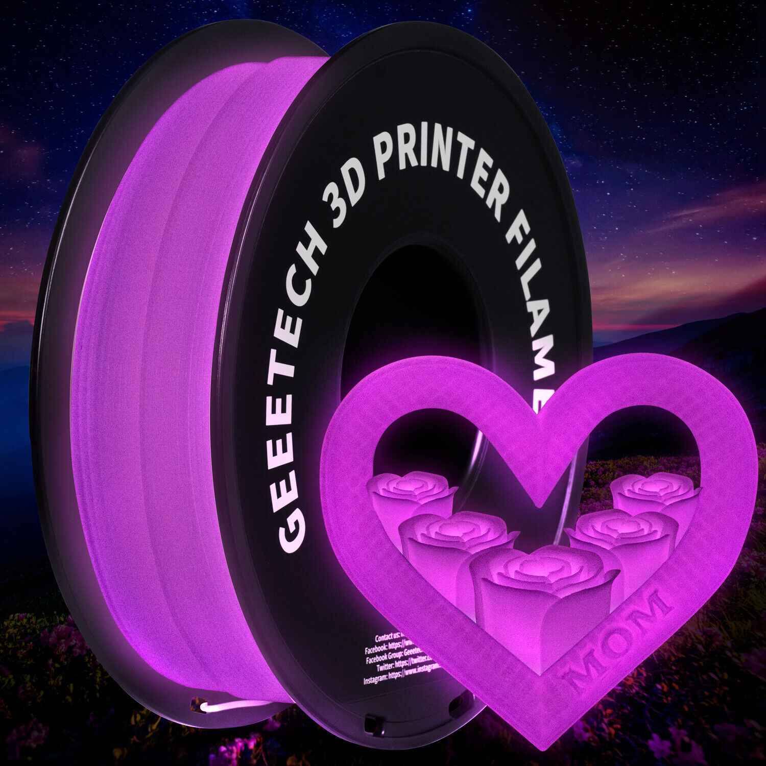 【Buy 3 Get 1 Free,Add 4】GEEETECH 3D Printer Filament PLA/ABS+/PETG/TPU 1.75mm1KG