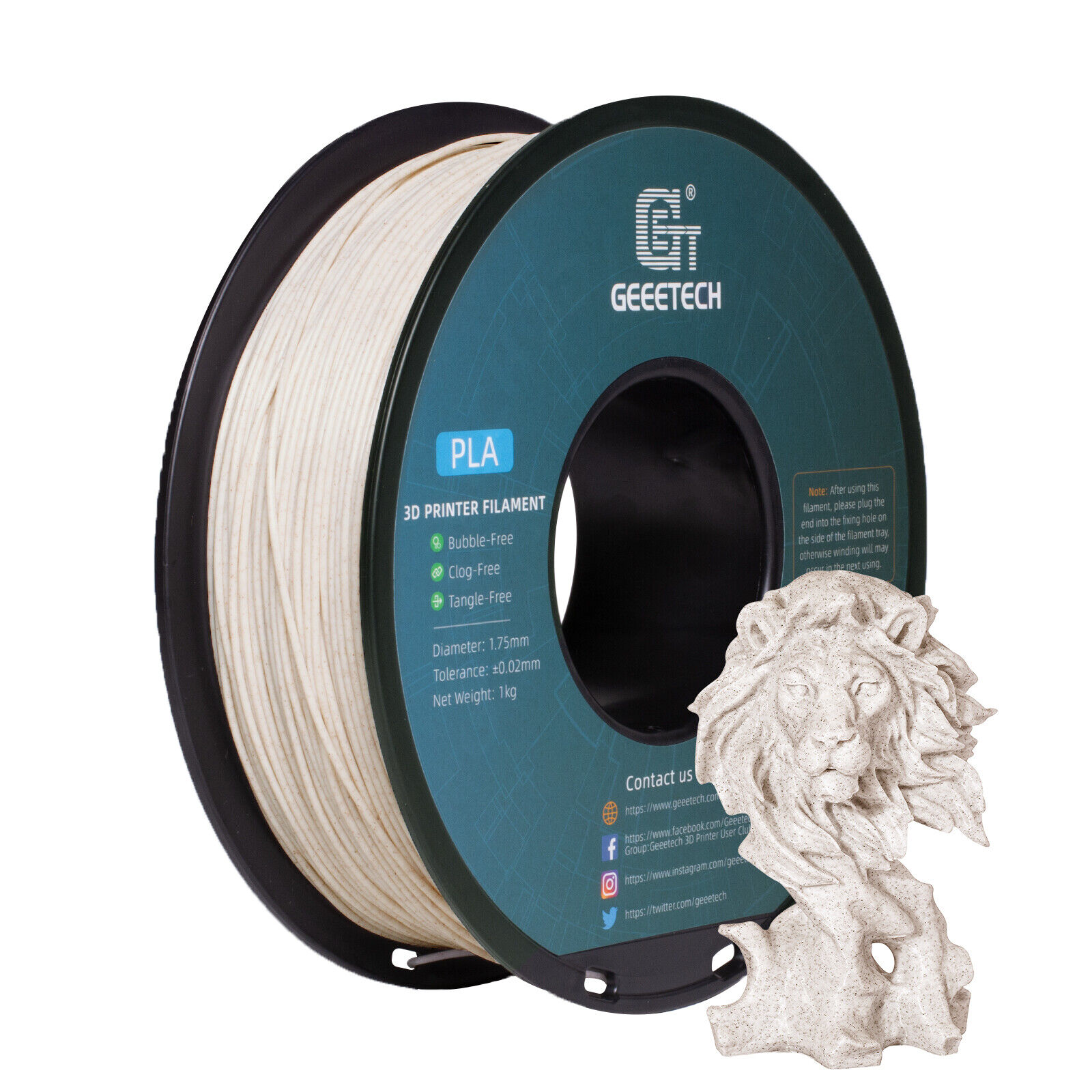 【Buy 3 Get 1 Free,Add 4】GEEETECH 3D Printer Filament PLA/ABS+/PETG/TPU 1.75mm1KG