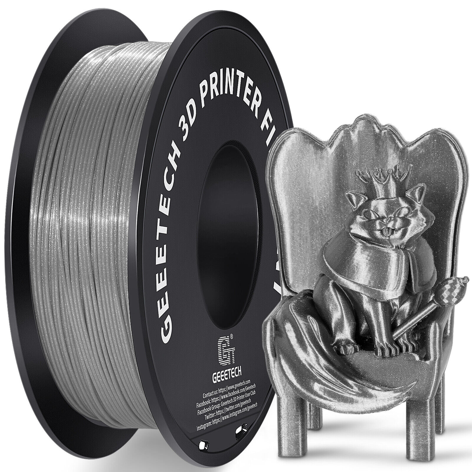 【Buy 3 Get 1 Free,Add 4】GEEETECH 3D Printer Filament PLA/ABS+/PETG/TPU 1.75mm1KG