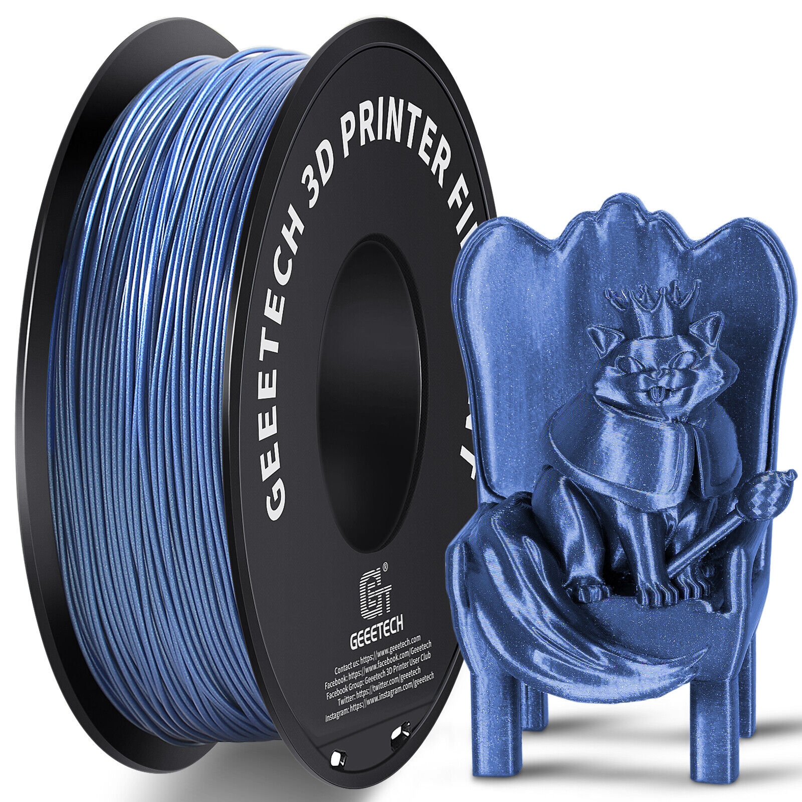 【Buy 3 Get 1 Free,Add 4】GEEETECH 3D Printer Filament PLA/ABS+/PETG/TPU 1.75mm1KG