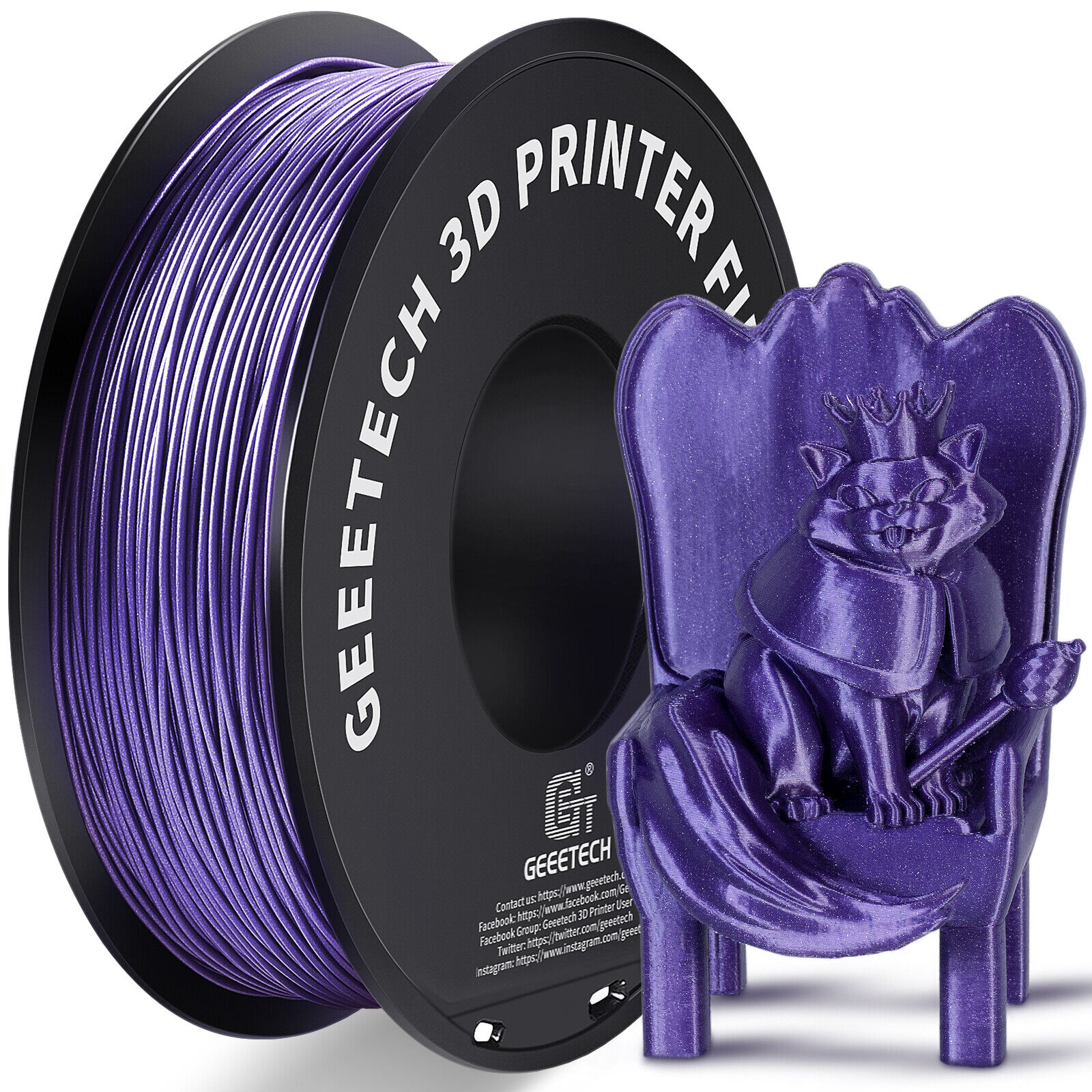 【Buy 3 Get 1 Free,Add 4】GEEETECH 3D Printer Filament PLA/ABS+/PETG/TPU 1.75mm1KG