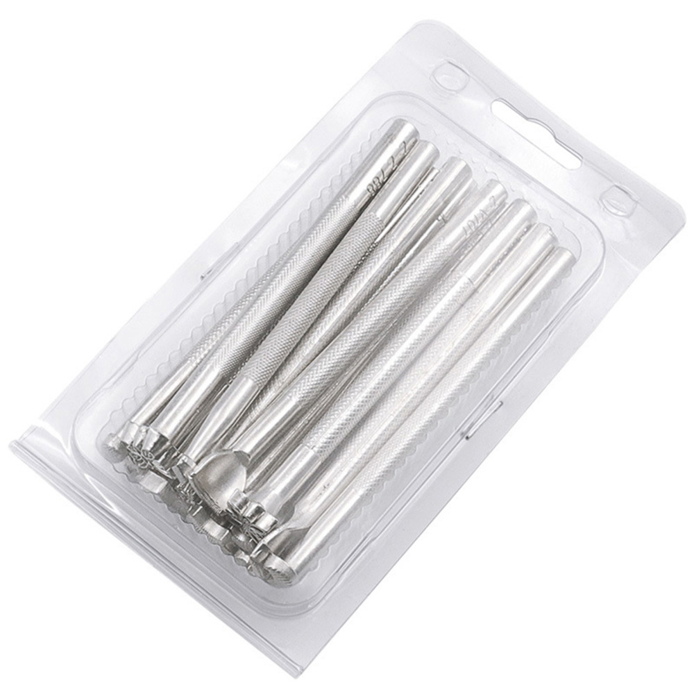 20pcs Manual Leather Craft Carving Embossing Beveler Stamping Punch Craft Tool