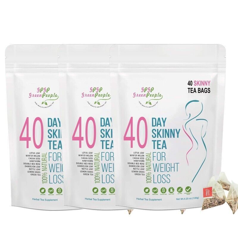 Organic 40 Day Skinny Tab Bags Detox Tea Slimming Weight Loss Stress Relif