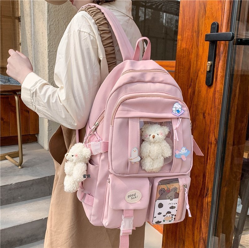 Teens School Backpack Kawaii Cute College Travel Casual Bag for Girls Women